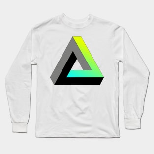 Impossible triangle with cyan to yellow gradient Long Sleeve T-Shirt